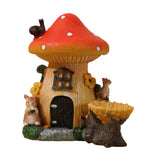 Maxbell Mushroom House Statue Compact DIY Decoration for Courtyard Balcony Flowerpot