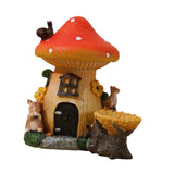 Maxbell Mushroom House Statue Compact DIY Decoration for Courtyard Balcony Flowerpot