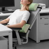 Maxbell Outdoor Folding Chair recliner Headrest 18x7x3.5inch Breathable Multipurpose Grayish Green