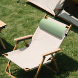 Maxbell Outdoor Folding Chair recliner Headrest 18x7x3.5inch Breathable Multipurpose Grayish Green