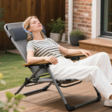Maxbell Outdoor Folding Chair recliner Headrest 18x7x3.5inch Breathable Multipurpose Dark Grey
