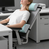 Maxbell Outdoor Folding Chair recliner Headrest 18x7x3.5inch Breathable Multipurpose Light Blue