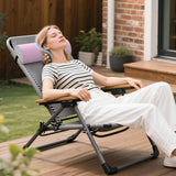 Maxbell Outdoor Folding Chair recliner Headrest 18x7x3.5inch Breathable Multipurpose Light Violet