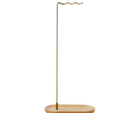 Maxbell Brush Stand Gifts with Base Versatile Chinese Wood Indoor Wind Chime Bracket Gold