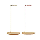 Maxbell Brush Stand Gifts with Base Versatile Chinese Wood Indoor Wind Chime Bracket Gold