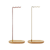 Maxbell Brush Stand Gifts with Base Versatile Chinese Wood Indoor Wind Chime Bracket Gold