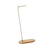 Maxbell Brush Stand Gifts with Base Versatile Chinese Wood Indoor Wind Chime Bracket Gold
