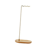 Maxbell Brush Stand Gifts with Base Versatile Chinese Wood Indoor Wind Chime Bracket Gold