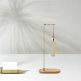 Maxbell Brush Stand Gifts with Base Versatile Chinese Wood Indoor Wind Chime Bracket Gold