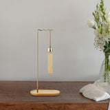 Maxbell Brush Stand Gifts with Base Versatile Chinese Wood Indoor Wind Chime Bracket Gold