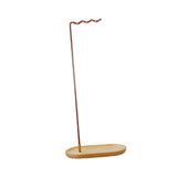 Maxbell Brush Stand Gifts with Base Versatile Chinese Wood Indoor Wind Chime Bracket Rose Gold