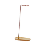 Maxbell Brush Stand Gifts with Base Versatile Chinese Wood Indoor Wind Chime Bracket Rose Gold