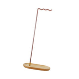 Maxbell Brush Stand Gifts with Base Versatile Chinese Wood Indoor Wind Chime Bracket Rose Gold