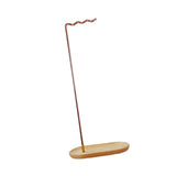 Maxbell Brush Stand Gifts with Base Versatile Chinese Wood Indoor Wind Chime Bracket Rose Gold