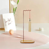 Maxbell Brush Stand Gifts with Base Versatile Chinese Wood Indoor Wind Chime Bracket Rose Gold