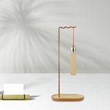 Maxbell Brush Stand Gifts with Base Versatile Chinese Wood Indoor Wind Chime Bracket Rose Gold