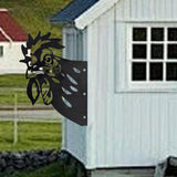Maxbell 2D Peeping Metal Art Artwork Decorative Garden Decor for Patio Entryway Lawn Chicken