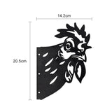 Maxbell 2D Peeping Metal Art Artwork Decorative Garden Decor for Patio Entryway Lawn Chicken
