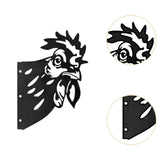 Maxbell 2D Peeping Metal Art Artwork Decorative Garden Decor for Patio Entryway Lawn Chicken