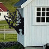 Maxbell 2D Peeping Metal Art Artwork Decorative Garden Decor for Patio Entryway Lawn Cat