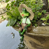 Maxbell Frog Garden Statue Creative Collectible Ornament Garden Sculpture Home Decor