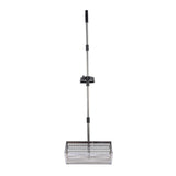 Maxbell Sand Rake Long Handle Heavy Duty Easy Cleanup Large Carbon Steel Cat Scooper Silver
