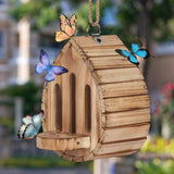 Maxbell Butterfly House Open Door Decoration Nesting Room for Outside Flowerbed Yard