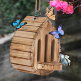Maxbell Butterfly House Open Door Decoration Nesting Room for Outside Flowerbed Yard