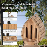Maxbell Butterfly House Open Door Decoration Nesting Room for Outside Flowerbed Yard