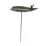 Maxbell Bird Baths Iron Birdfeeder with Metal Stake for Lawn Outdoor Garden Backyard