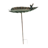 Maxbell Bird Baths Iron Birdfeeder with Metal Stake for Lawn Outdoor Garden Backyard