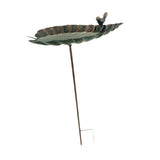 Maxbell Bird Baths Iron Birdfeeder with Metal Stake for Lawn Outdoor Garden Backyard