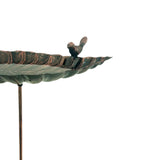 Maxbell Bird Baths Iron Birdfeeder with Metal Stake for Lawn Outdoor Garden Backyard