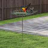 Maxbell Bird Baths Iron Birdfeeder with Metal Stake for Lawn Outdoor Garden Backyard