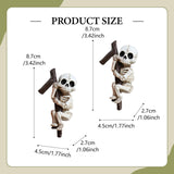 Maxbell 2 Pieces Skeleton Statues Funny Resin Halloween Decor for Home Porch Holiday