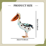 Maxbell Pelican Statue Iron Art Simulation Garden Sculpture for Lawn Flower Bed Pond