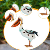 Maxbell Pelican Statue Iron Art Simulation Garden Sculpture for Lawn Flower Bed Pond