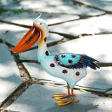 Maxbell Pelican Statue Iron Art Simulation Garden Sculpture for Lawn Flower Bed Pond