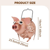 Maxbell Solar Pig Light Decoration Ornament Animal Shaped Hollowed Out Outdoor Decor