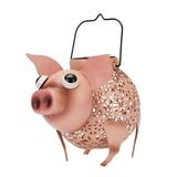 Maxbell Solar Pig Light Decoration Ornament Animal Shaped Hollowed Out Outdoor Decor