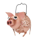 Maxbell Solar Pig Light Decoration Ornament Animal Shaped Hollowed Out Outdoor Decor