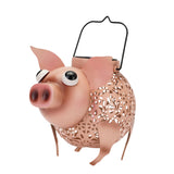 Maxbell Solar Pig Light Decoration Ornament Animal Shaped Hollowed Out Outdoor Decor