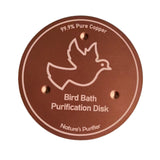 Maxbell Bird Bath Copper Disk for Birdbaths Bowls Easy to Use Outdoor Use All Season Flying Bird