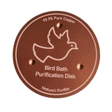 Maxbell Bird Bath Copper Disk for Birdbaths Bowls Easy to Use Outdoor Use All Season Flying Bird