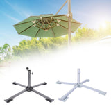 Maxbell Foldable Patio Umbrella Stand Anchor Beach Umbrella Base for Pool Grass Lawn Black