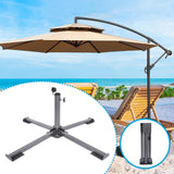 Maxbell Foldable Patio Umbrella Stand Anchor Beach Umbrella Base for Pool Grass Lawn Black