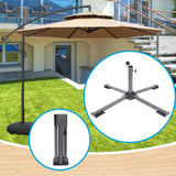 Maxbell Foldable Patio Umbrella Stand Anchor Beach Umbrella Base for Pool Grass Lawn Black