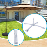 Maxbell Foldable Patio Umbrella Stand Anchor Beach Umbrella Base for Pool Grass Lawn White