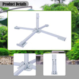 Maxbell Foldable Patio Umbrella Stand Anchor Beach Umbrella Base for Pool Grass Lawn White