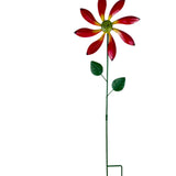 Maxbell Iron Wind Spinner with Stake Metal Windmill for Driveway Outside Decor red